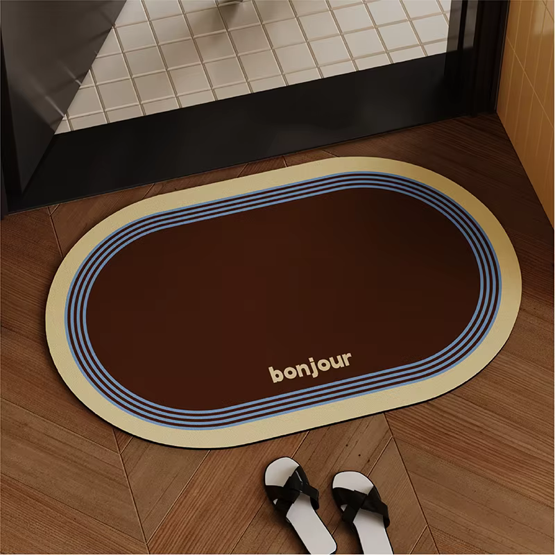 Tapis de salle de bain à absorption d'eau à séchage rapide