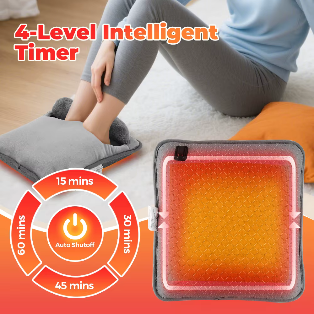 Coussin chauffant électrique pour pieds