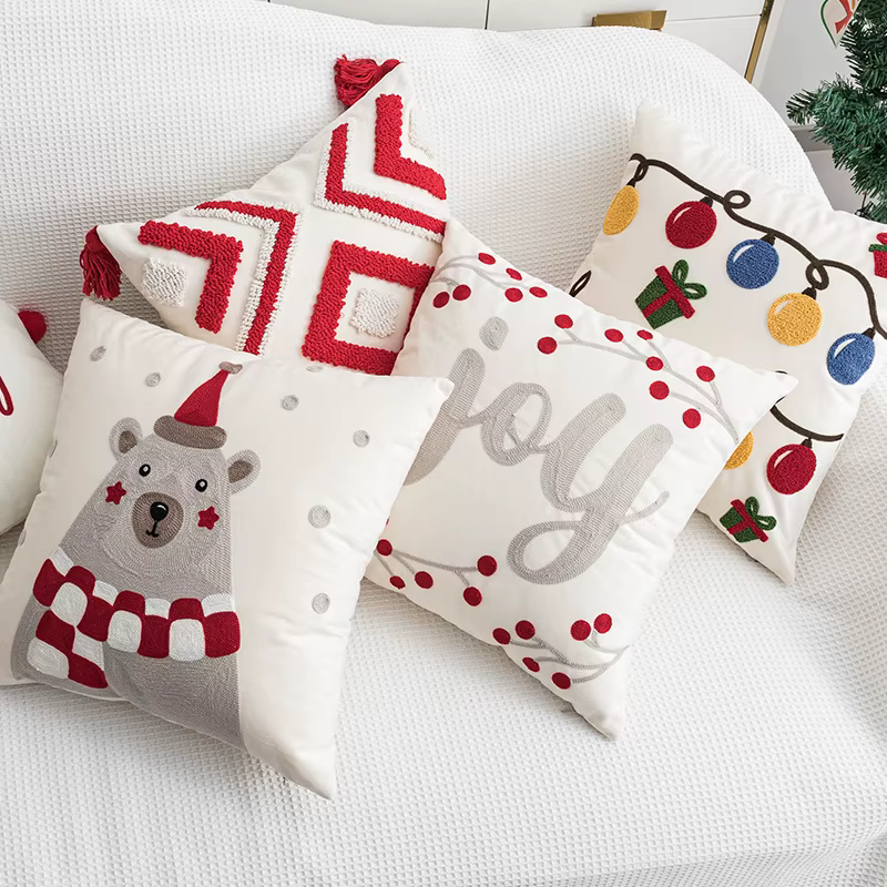Juste de coussin de décoration de Noël