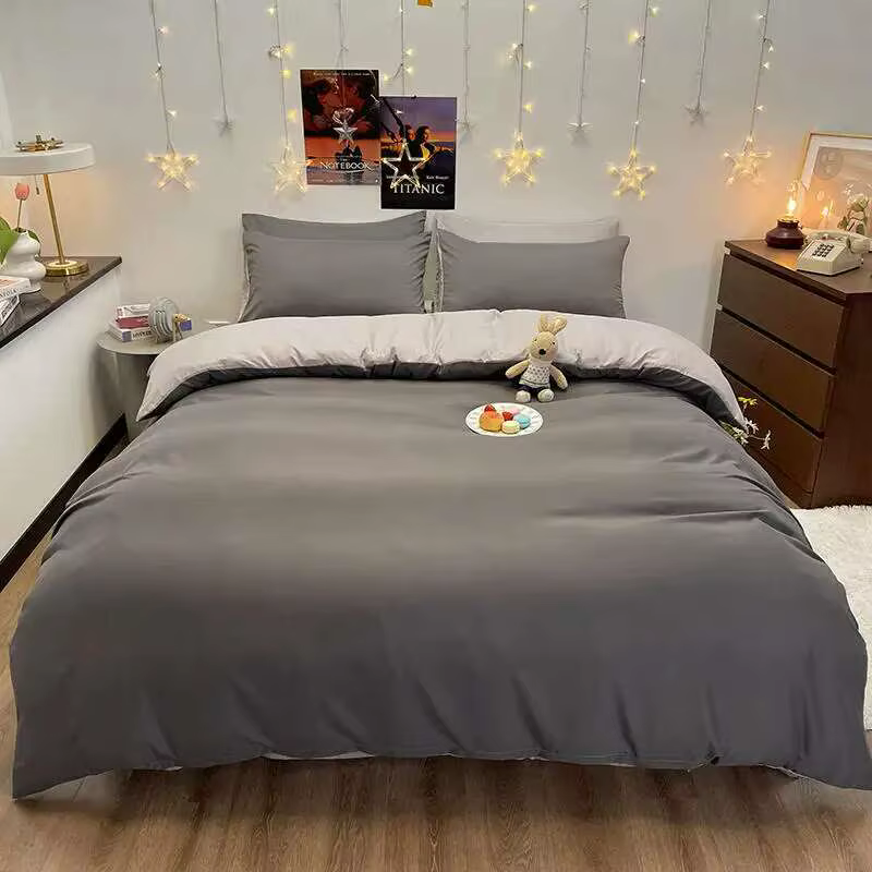 Housse de couette Solstice gris foncé – 1 housse de couette