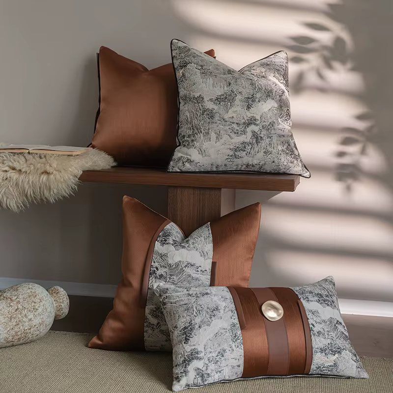 Housse de coussin de luxe moderne haut de gamme