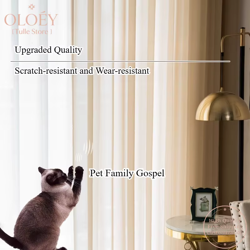 Rideaux résistants aux rayures pour chat