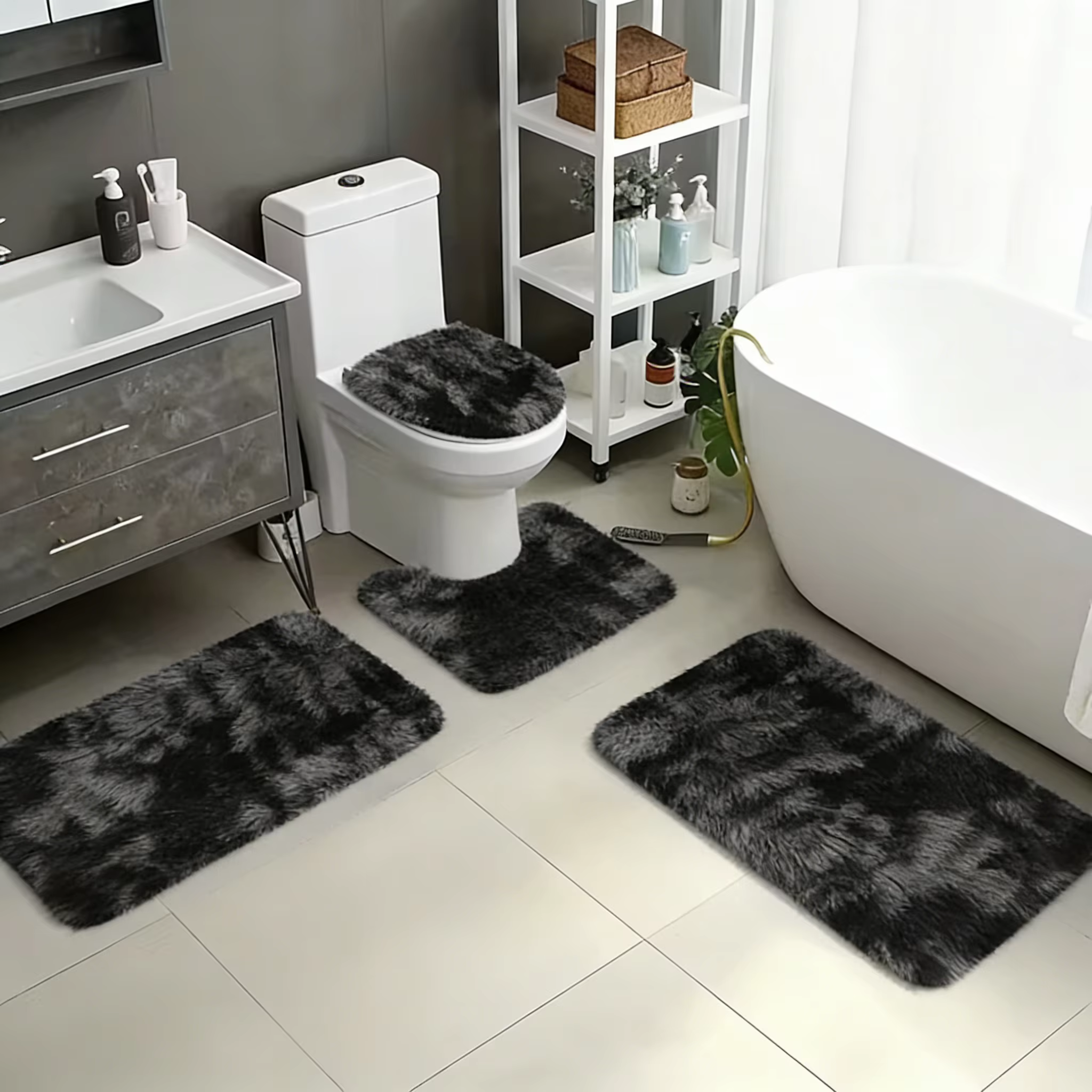 Lot de 4 pièces : Housse de siège de toilette