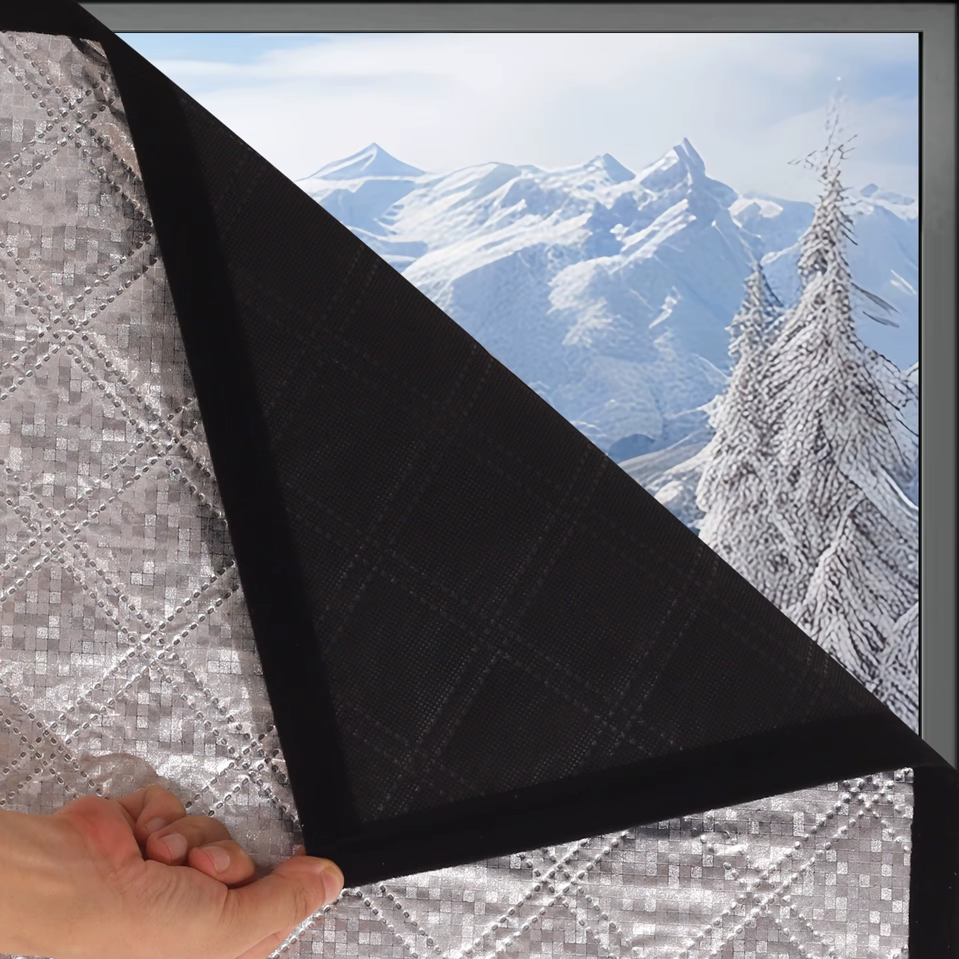 Rideaux thermiques d'hiver avec coton isolant