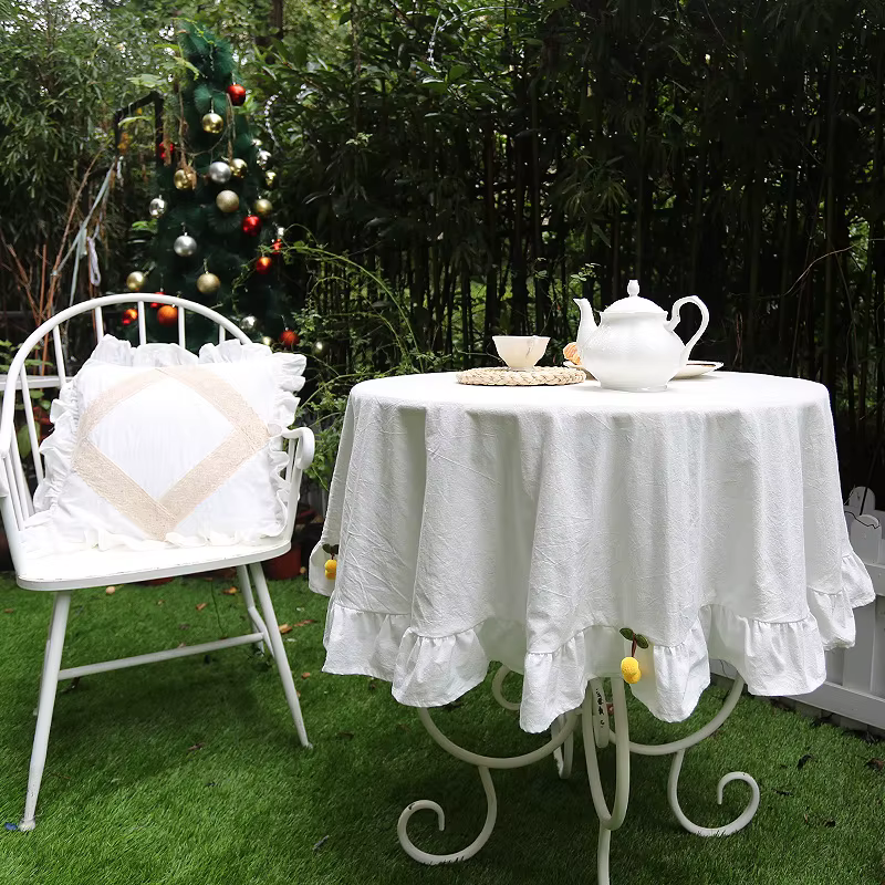 Nappe rustique à volants de ferme