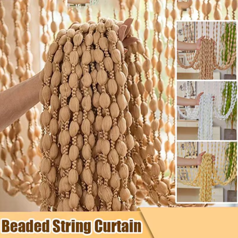 Rideau de perles à franges couleur unie pour décoration de fête