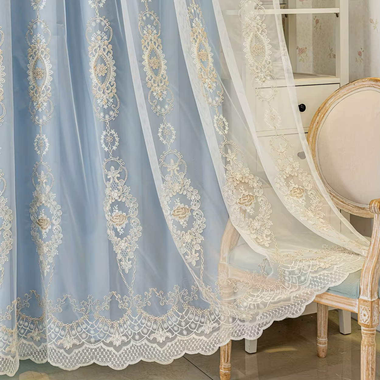 Rideaux de luxe européens pour salon et chambre à coucher