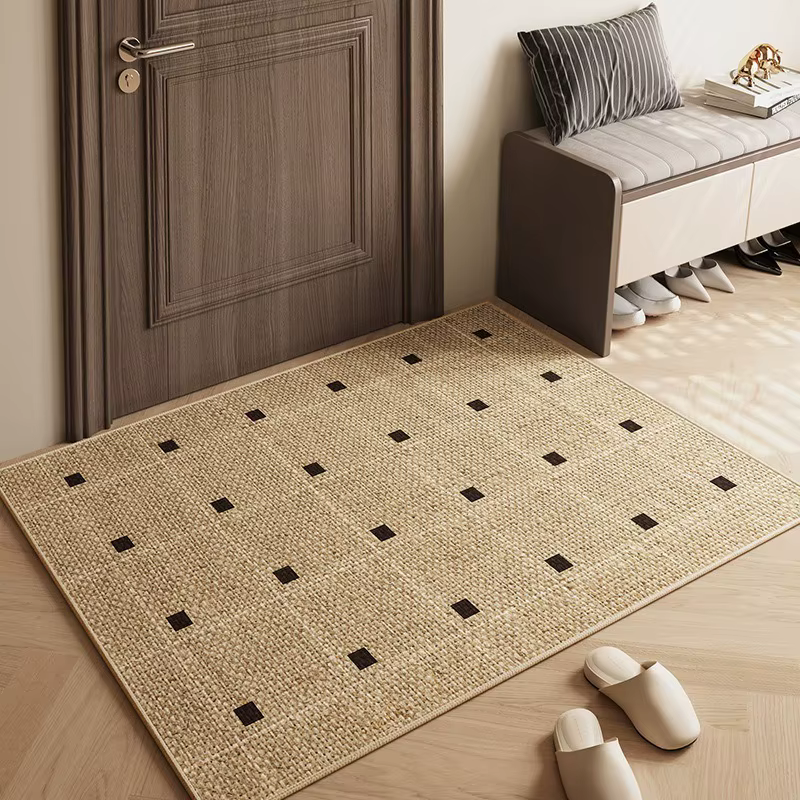 Paillasson géométrique moderne en damier