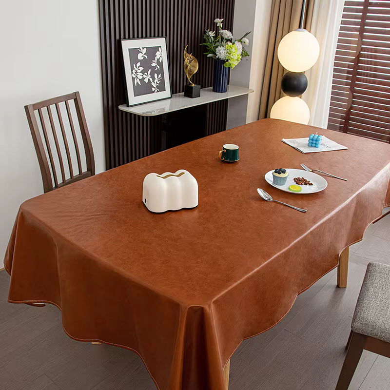 Nappe rectangulaire en cuir ciré à l'huile