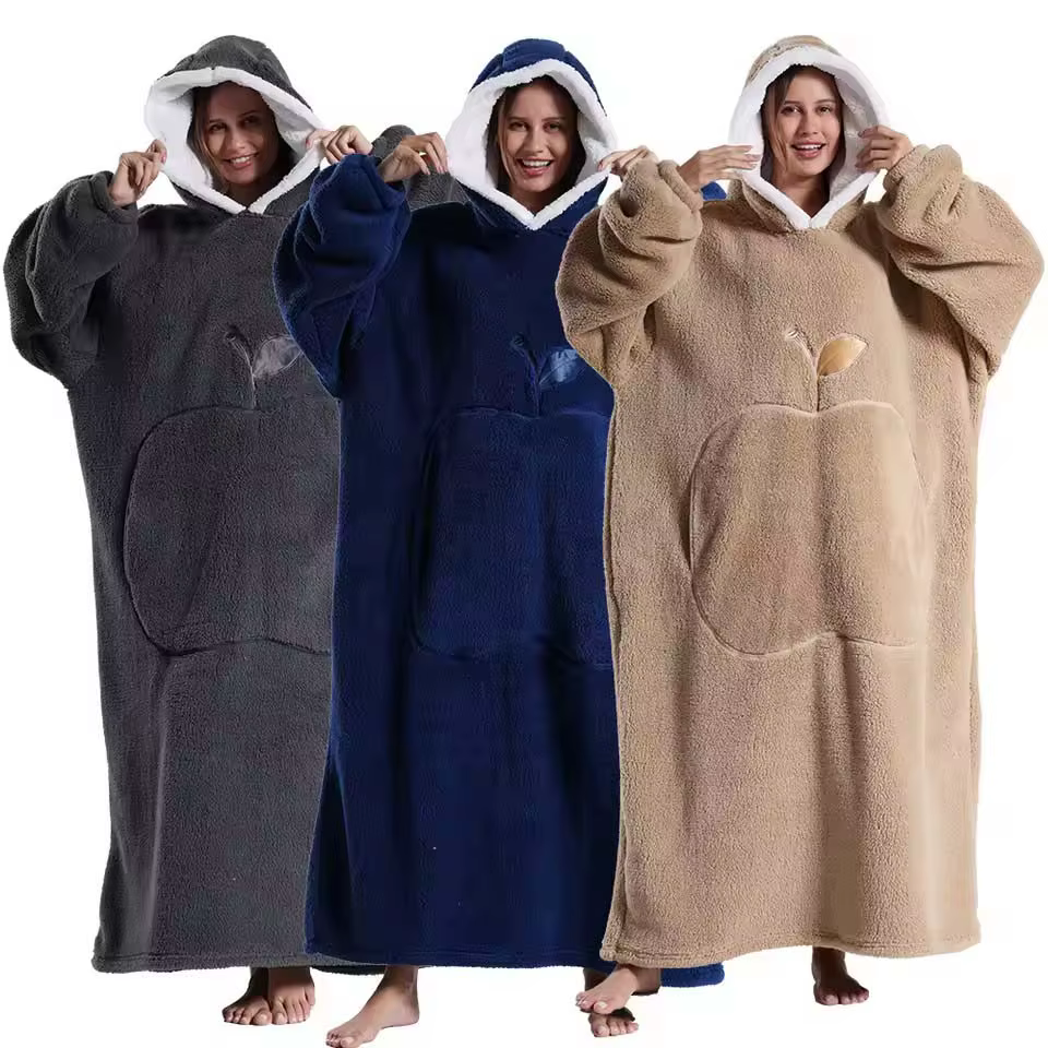 Couverture portable super longue de 140 cm avec manches