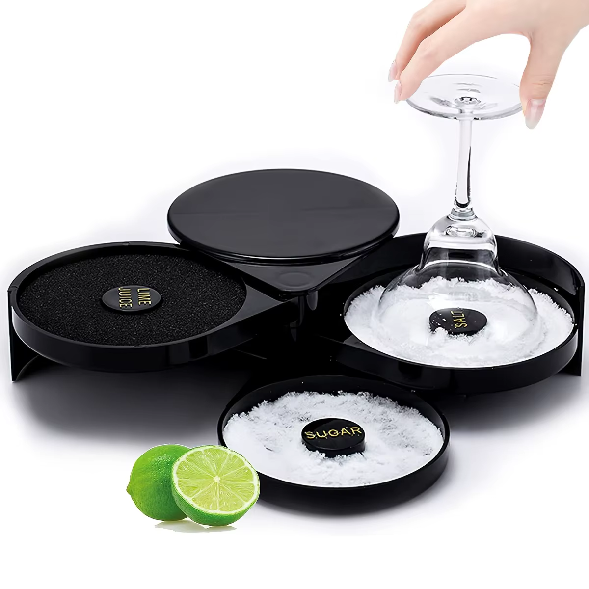 Outil de barman pour tondeuse en verre à barre à 3 niveaux avec 3 plateaux pivotants