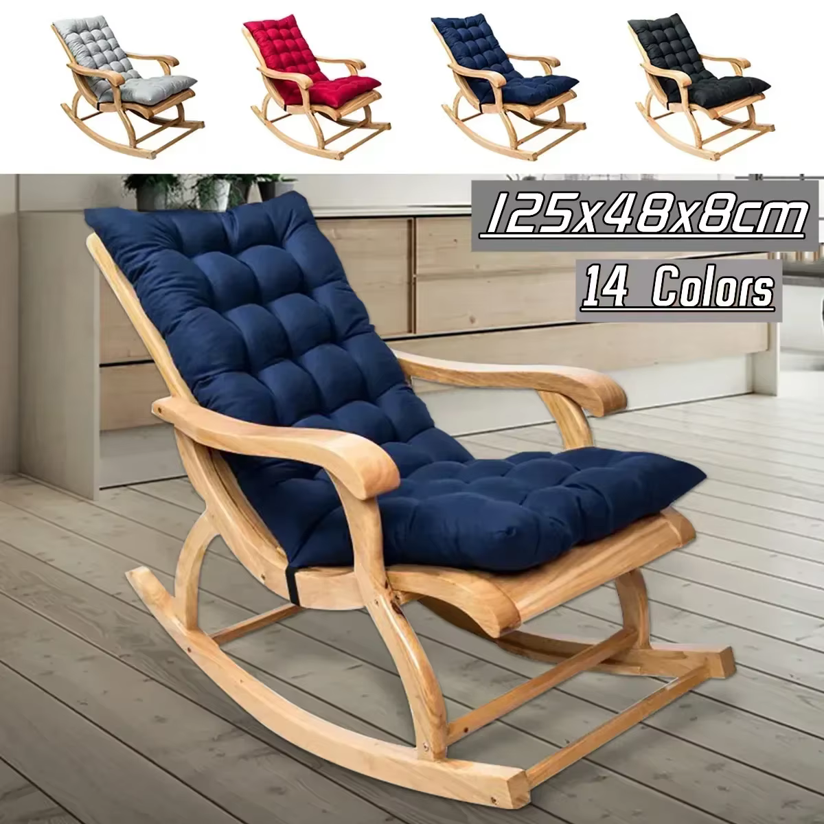 Coussin de chaise à bascule pour chaise de jardin extérieure