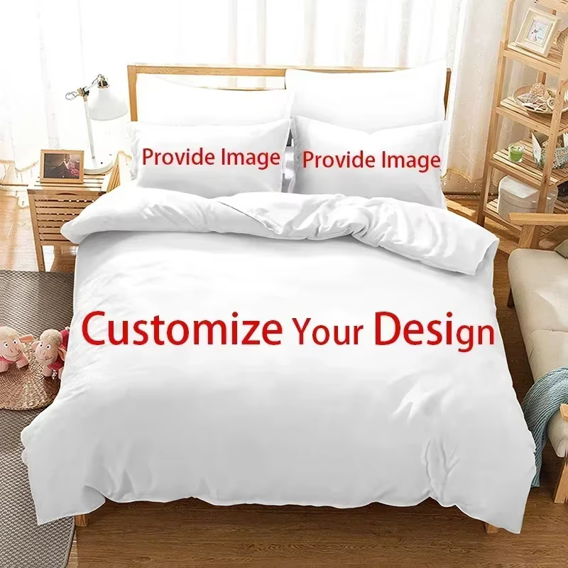 Conception personnalisée Photo Logo housse de couette ensemble garçons adultes enfants cadeau personnalisé bricolage