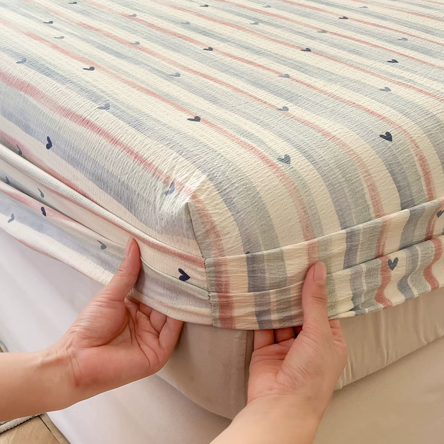 Drap-housse en tissu double épaisseur