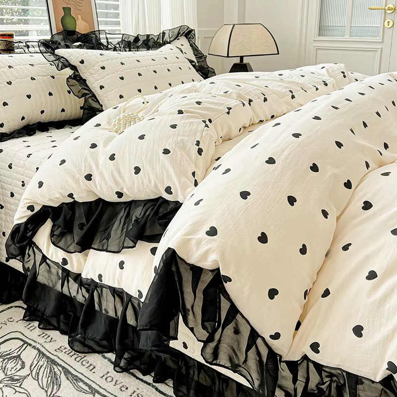 Housse de couette imprimée en dentelle