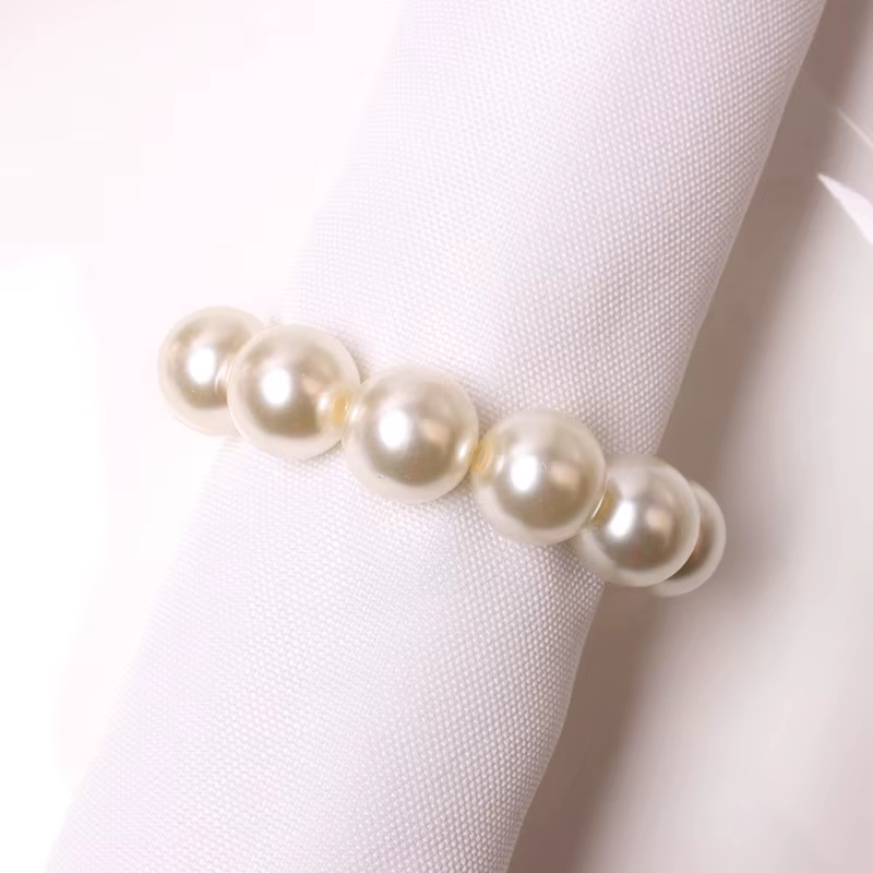 Anneaux de serviette en perles 6/12
