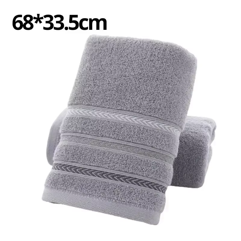 Serviette de bain, serviettes en coton pur doux à séchage rapide avec motif rayé moderne