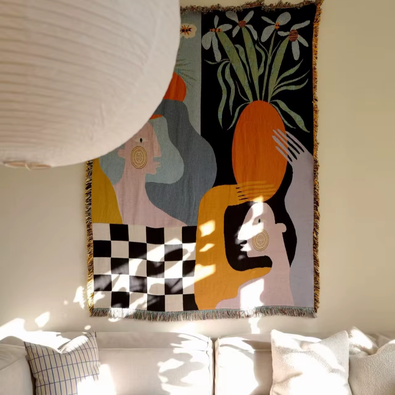 Tapisserie murale moderne d'art abstrait