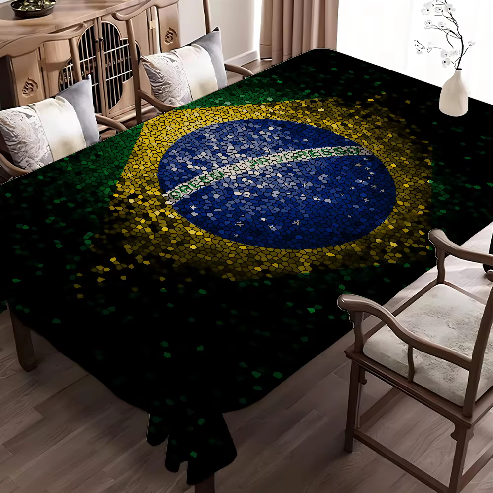 Nappe rectangulaire drapeau brésilien du brésil