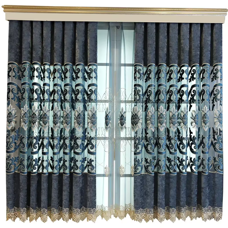 Nouveaux rideaux de luxe européens pour salon chambre balcon