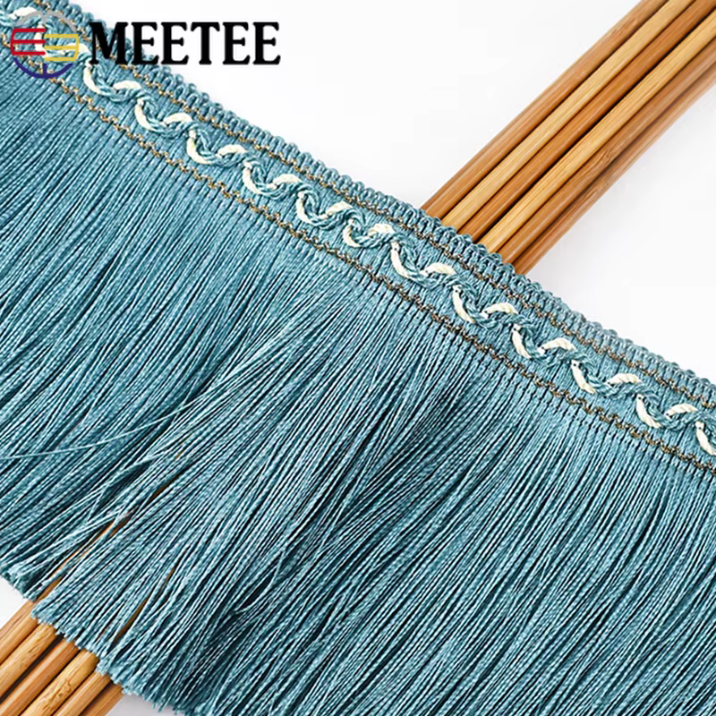 2/5 mètres 13 cm Franges à pompons pour rideaux
