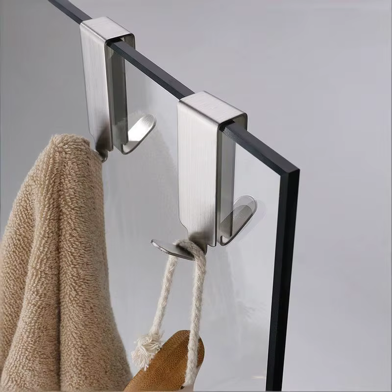 Crochets de porte de douche en acier inoxydable robustes