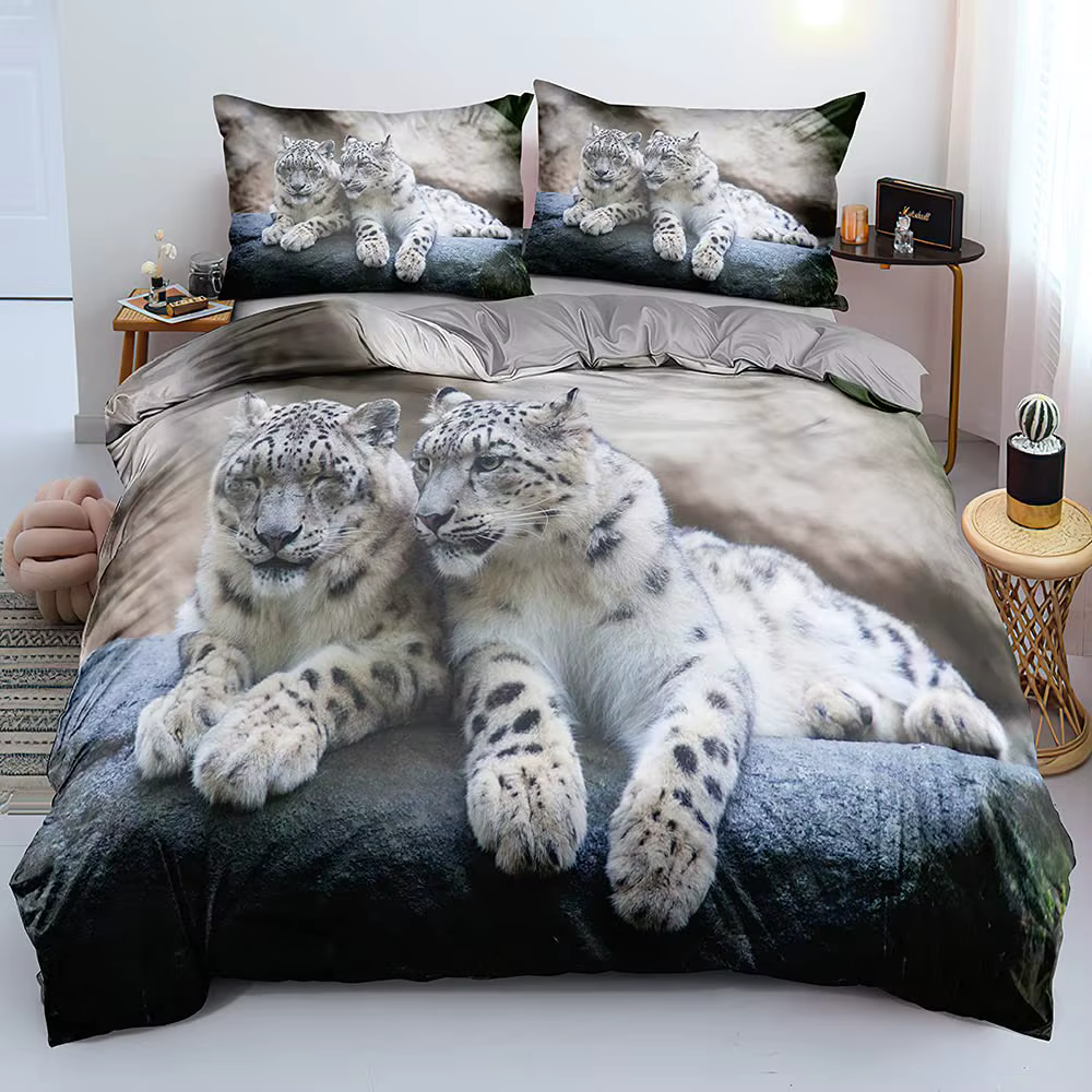 Ensemble de housse de couette imprimé guépard