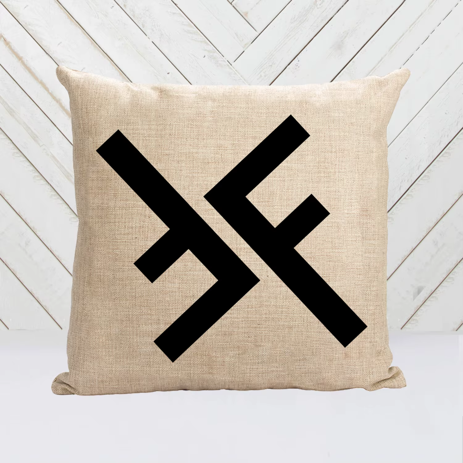 Housse de coussin F, taie d'oreiller luxueuse avec logo en treillis de dessin animé géométrique