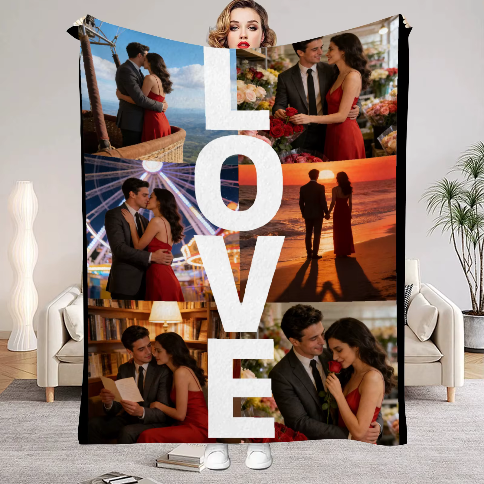 Couverture personnalisée sur mesure avec photo