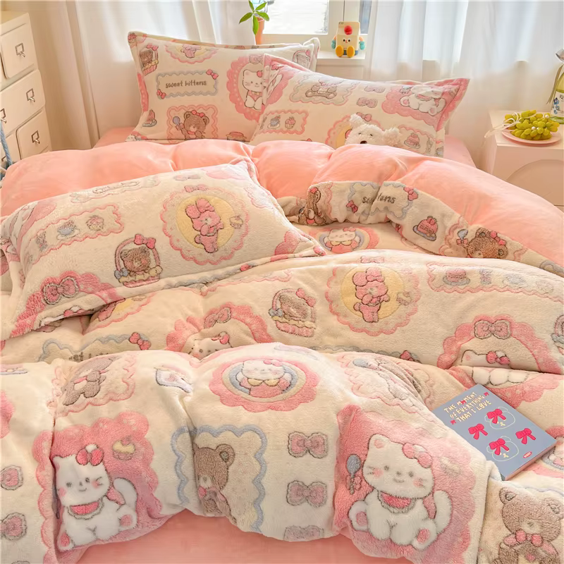 Housse de couette chaude en flanelle