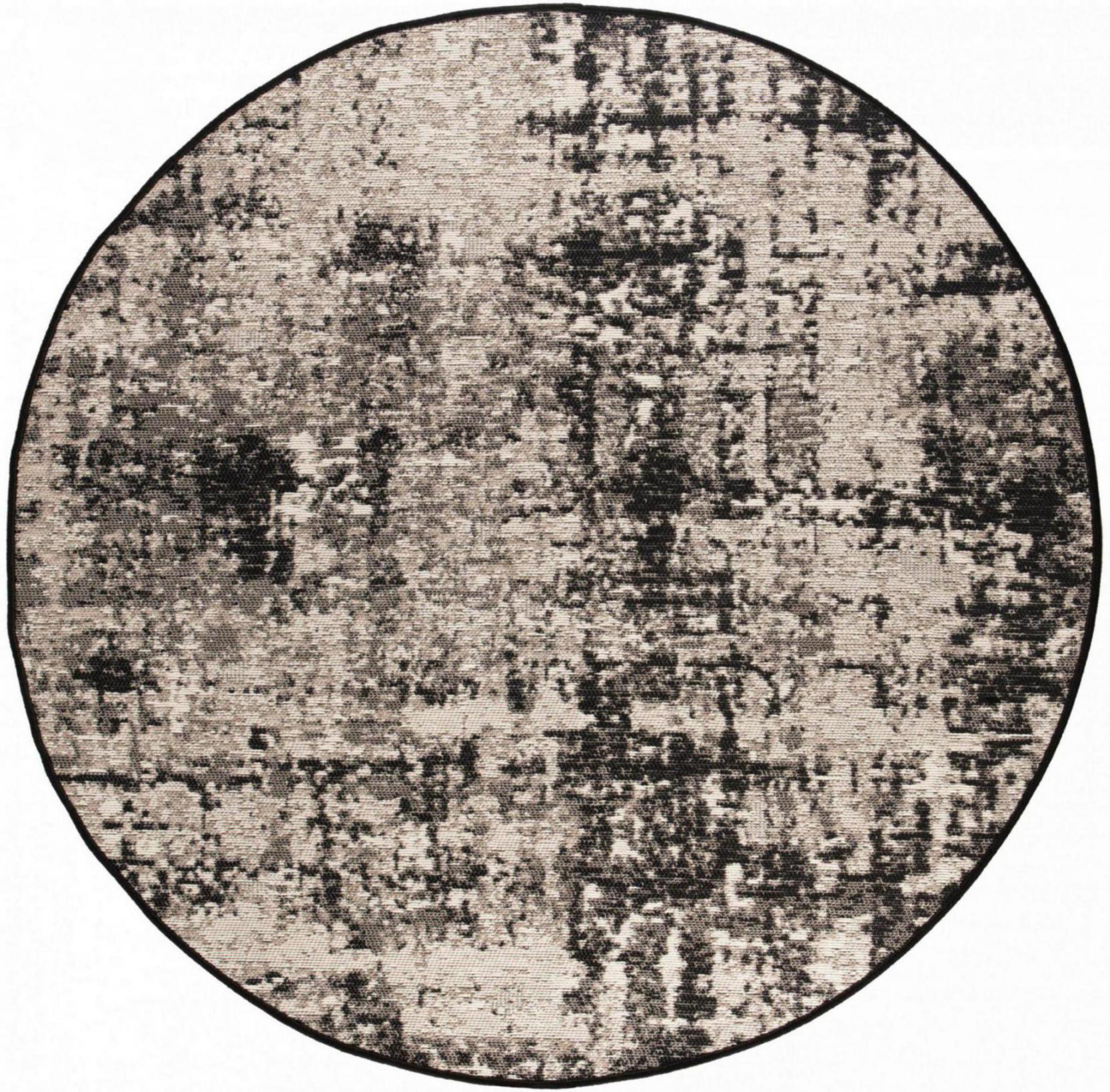 Tapis Catania 2 outdoor Noir Diamtre 200