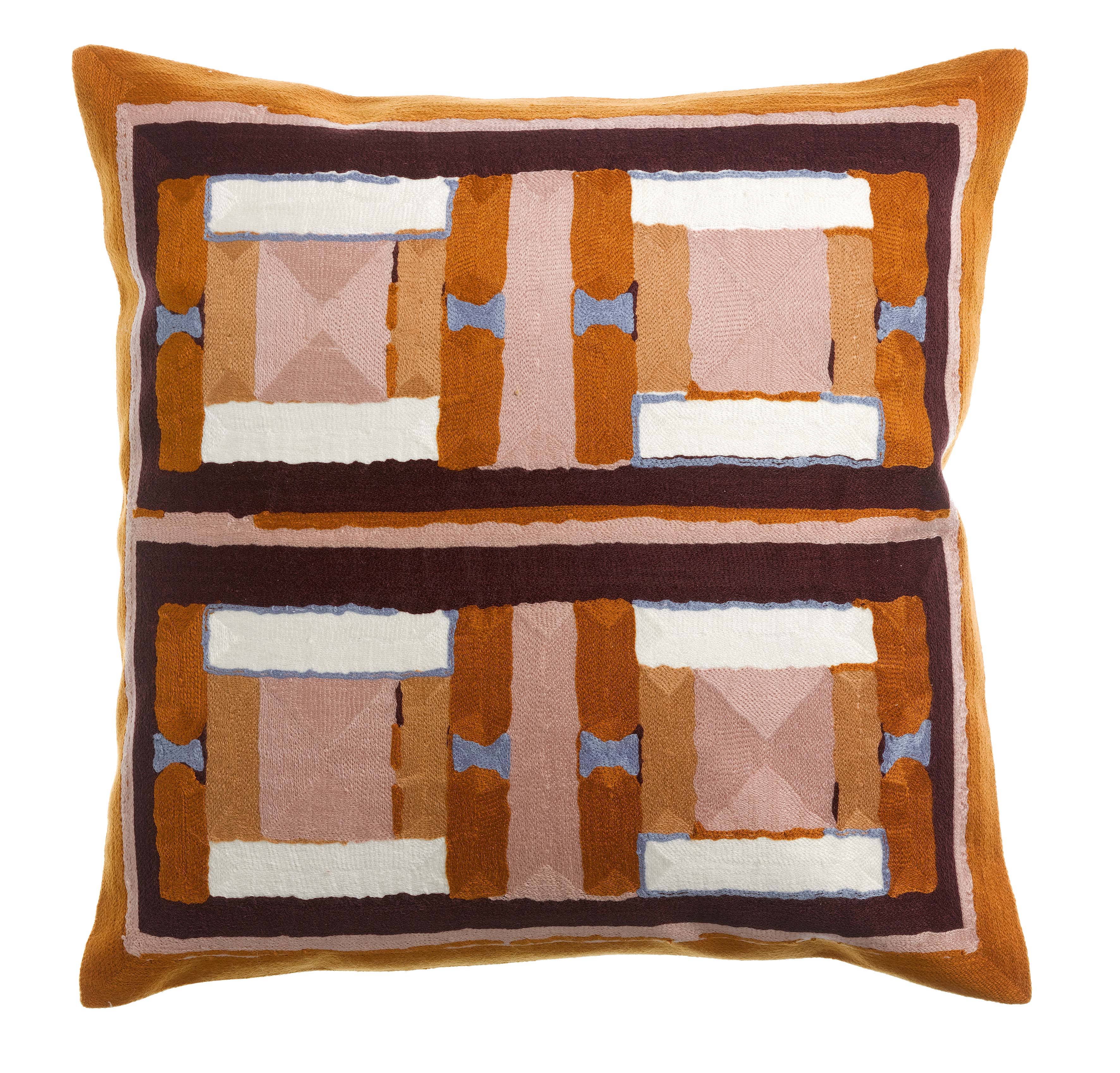 Coussin brod Taho Cuivre 45 x 45