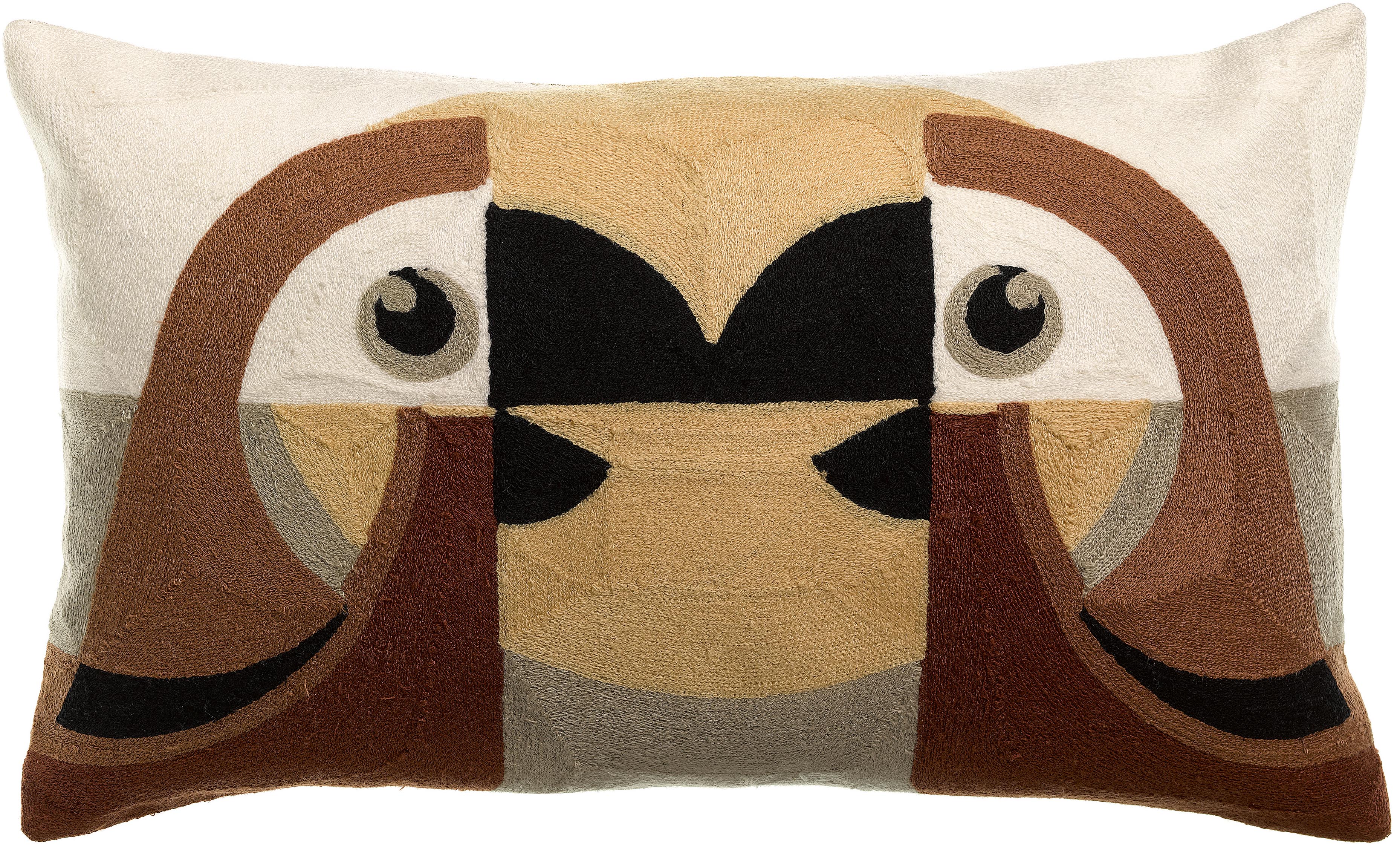 Coussin brod Loro Naturel 30 x 50