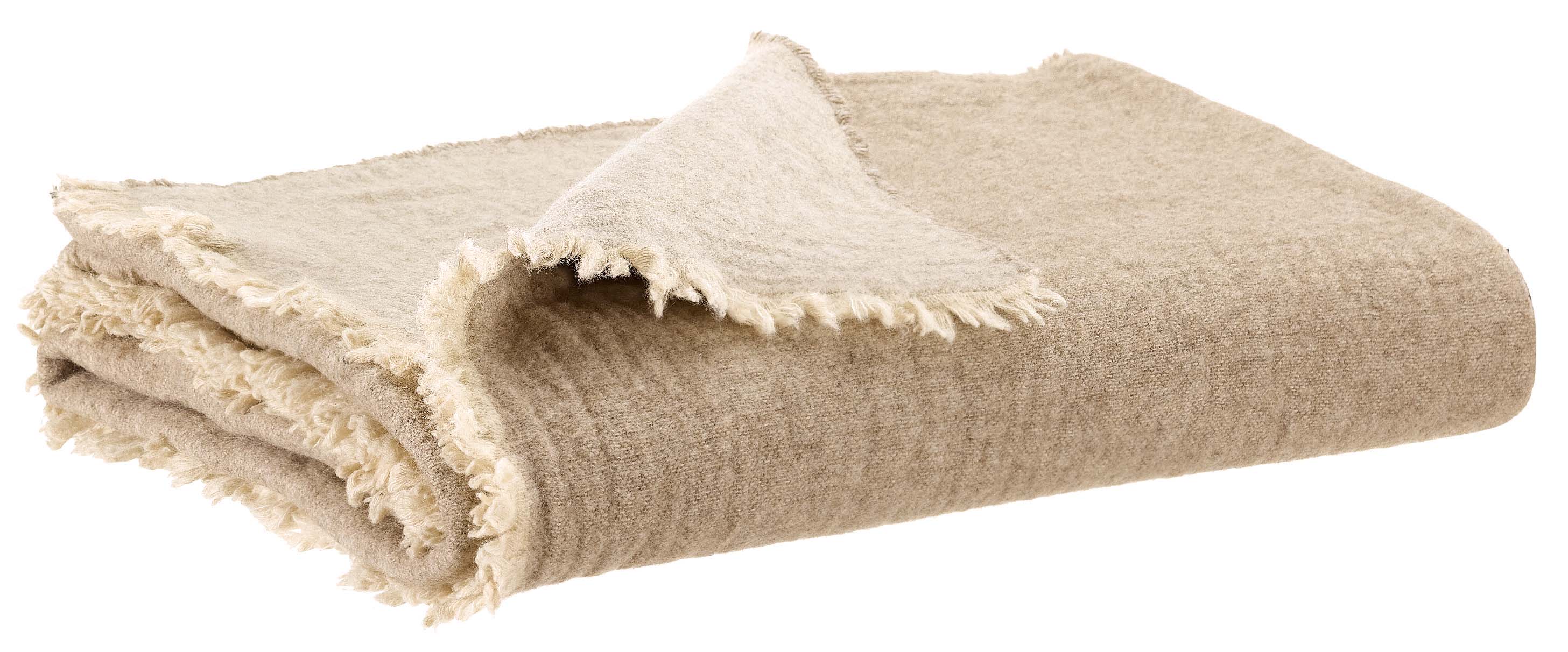 Plaid recycl Bruna Naturel 130 x 180