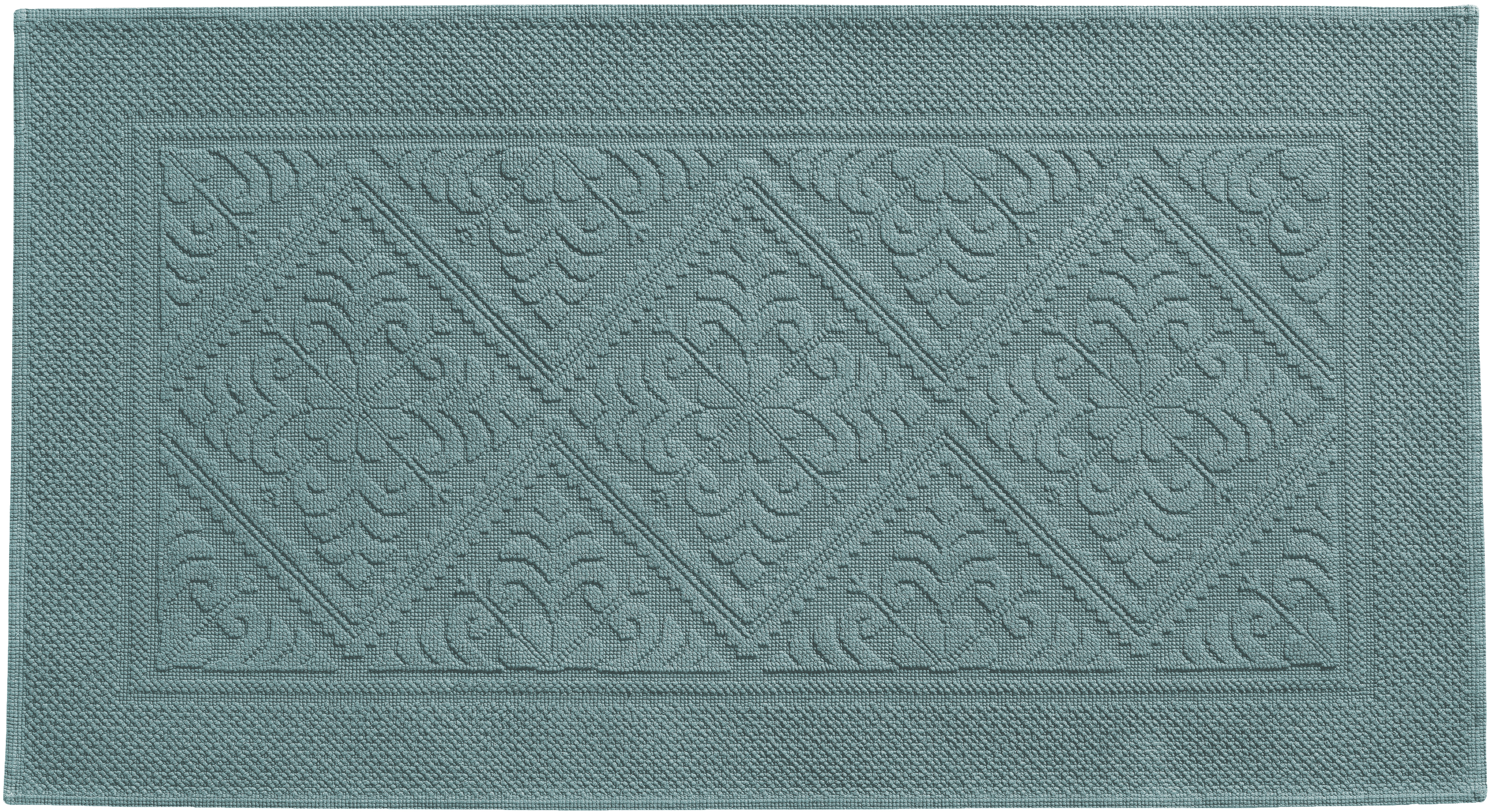 Tapis de bain uni Enzo Vert de gris 70 x 140
