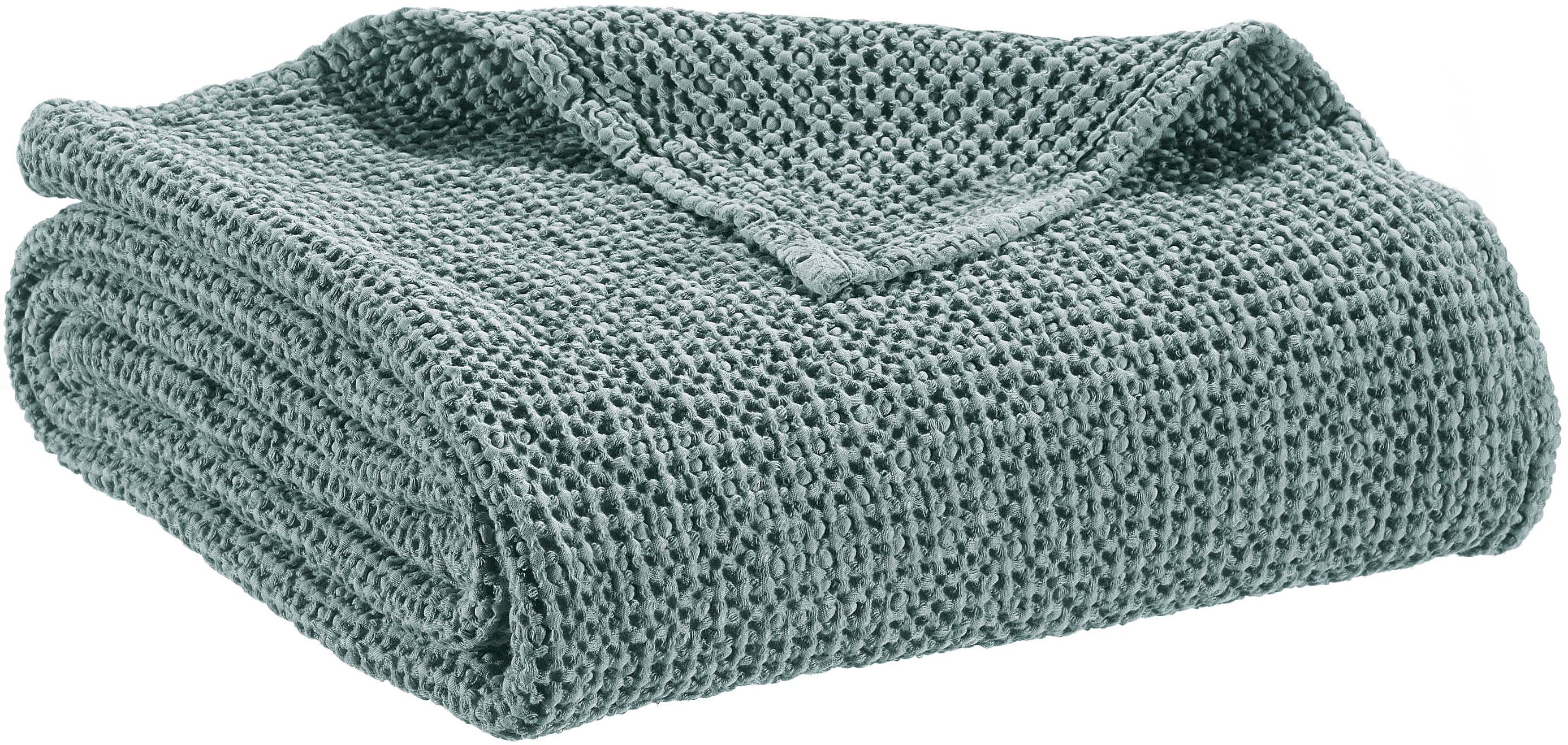 Plaid recycl Maia Plomb 140 x 200