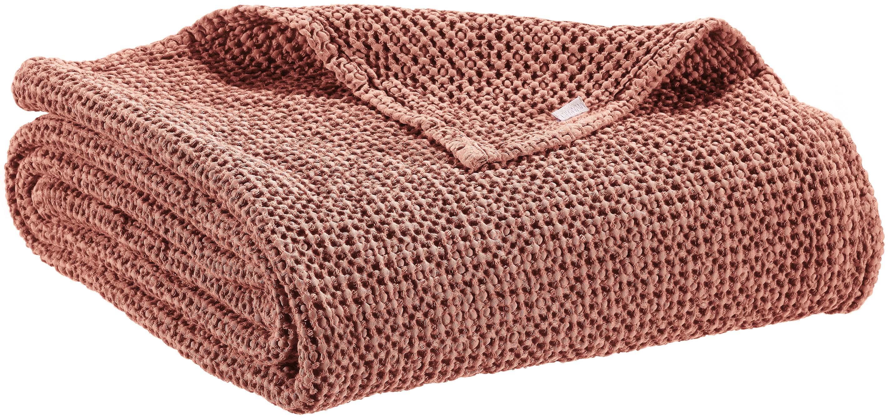 Plaid recycl Maia Terracotta 140 x 200