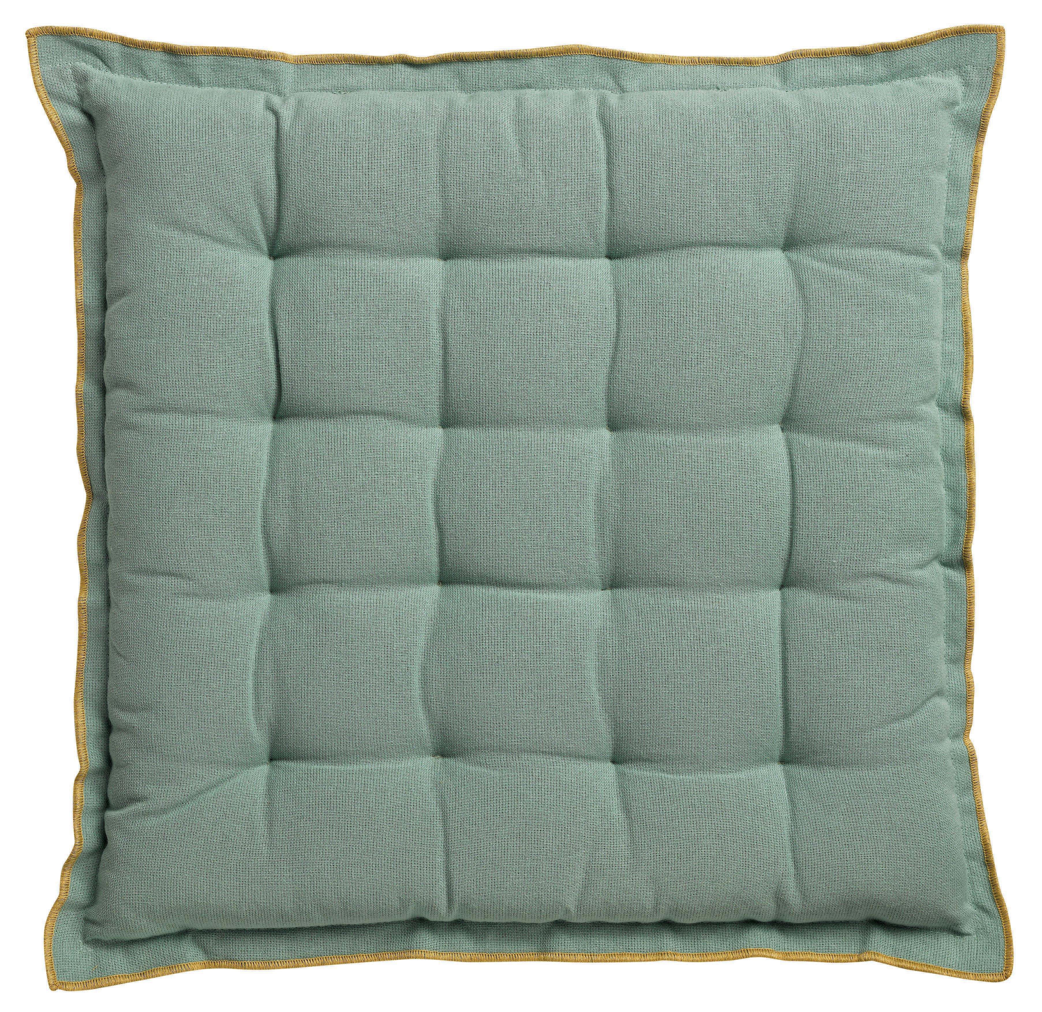 Galette de chaise Grace recycle Aqua 40 x 40 x 3 cm