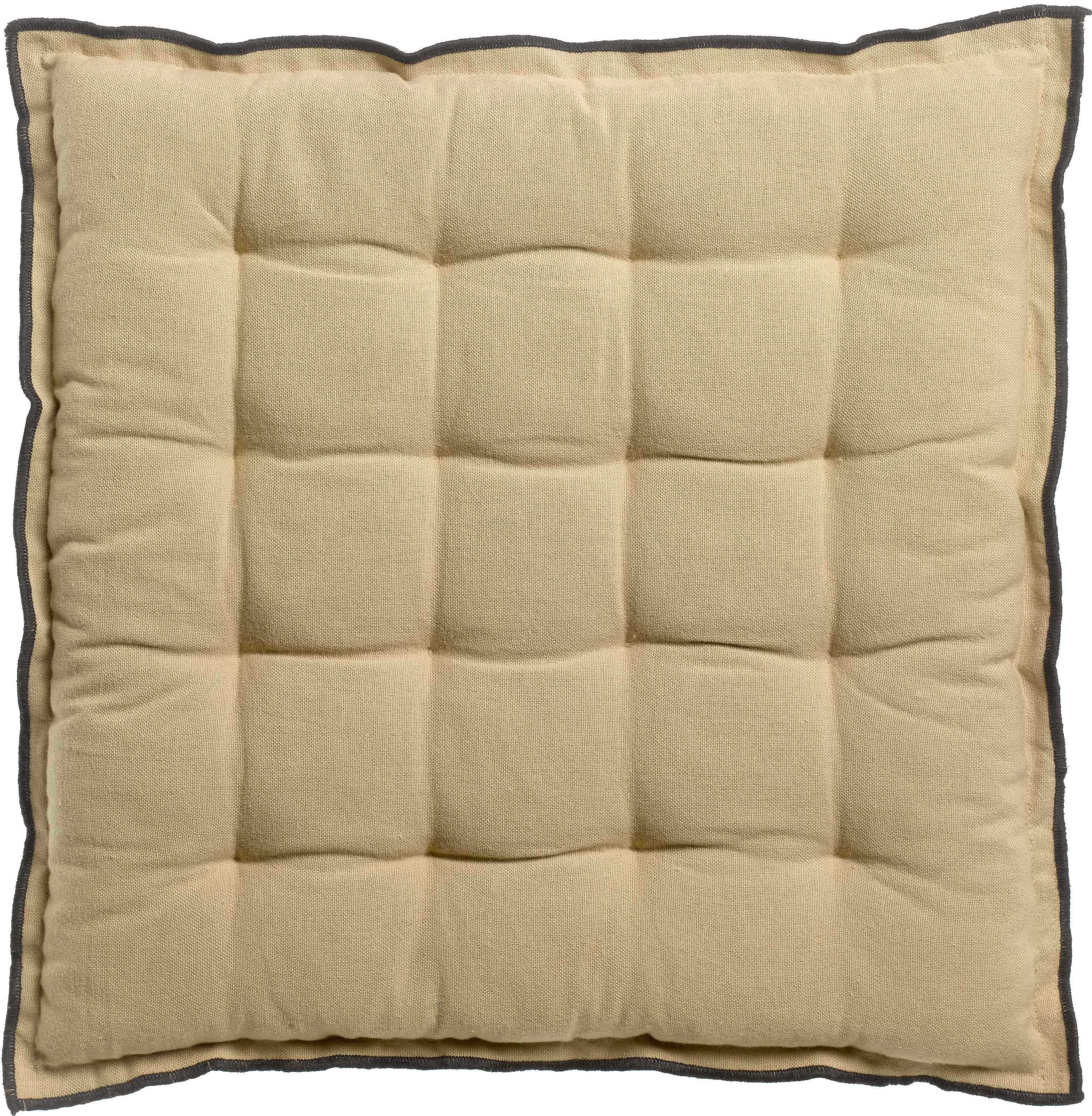 Galette de chaise Grace recycle Camel 40 x 40 x 3 cm