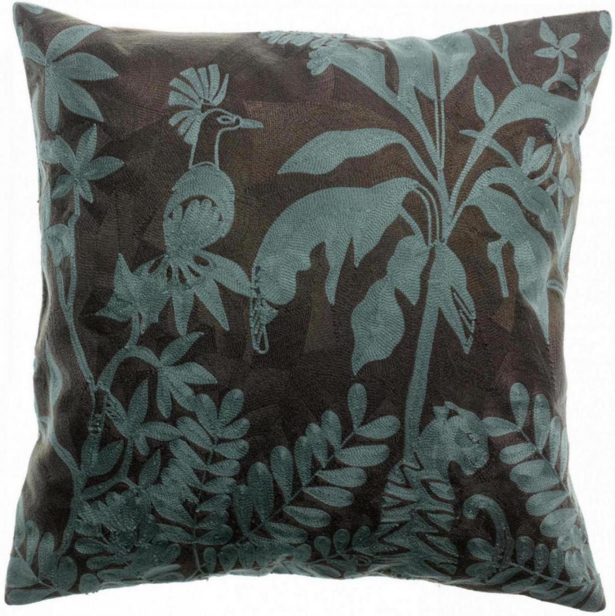 Coussin brod Raki Carbone 45 x 45