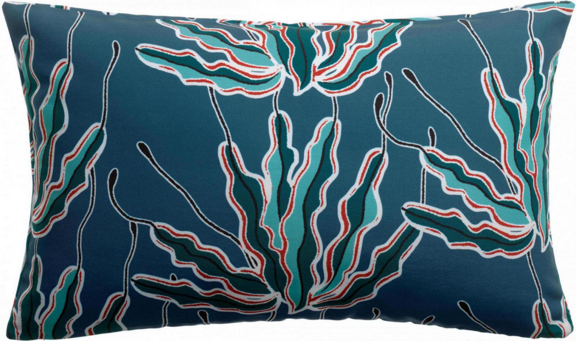 Coussin imprim Alga outdoor Indigo 40 x 65