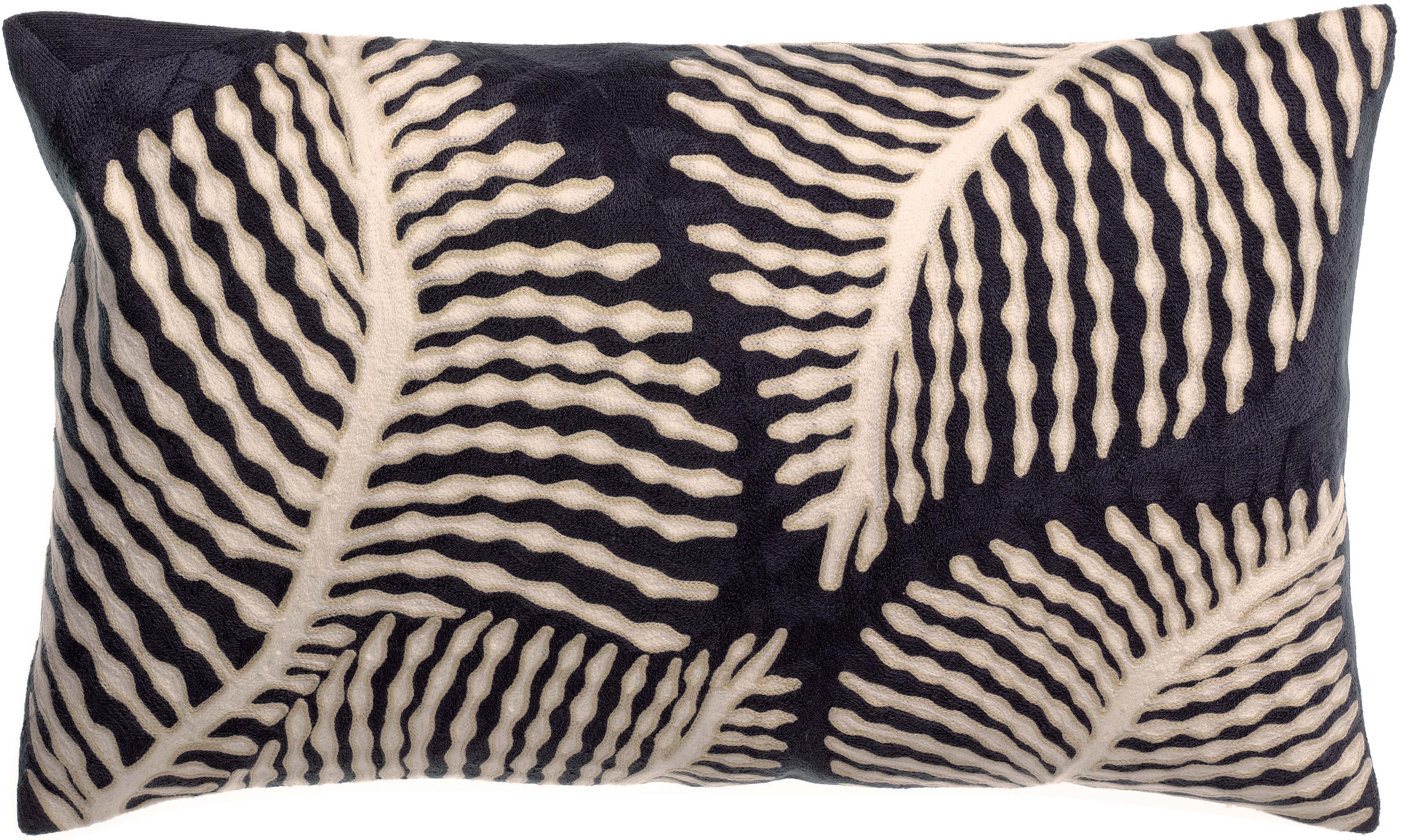 Coussin brod Flora Marine 30 x 50