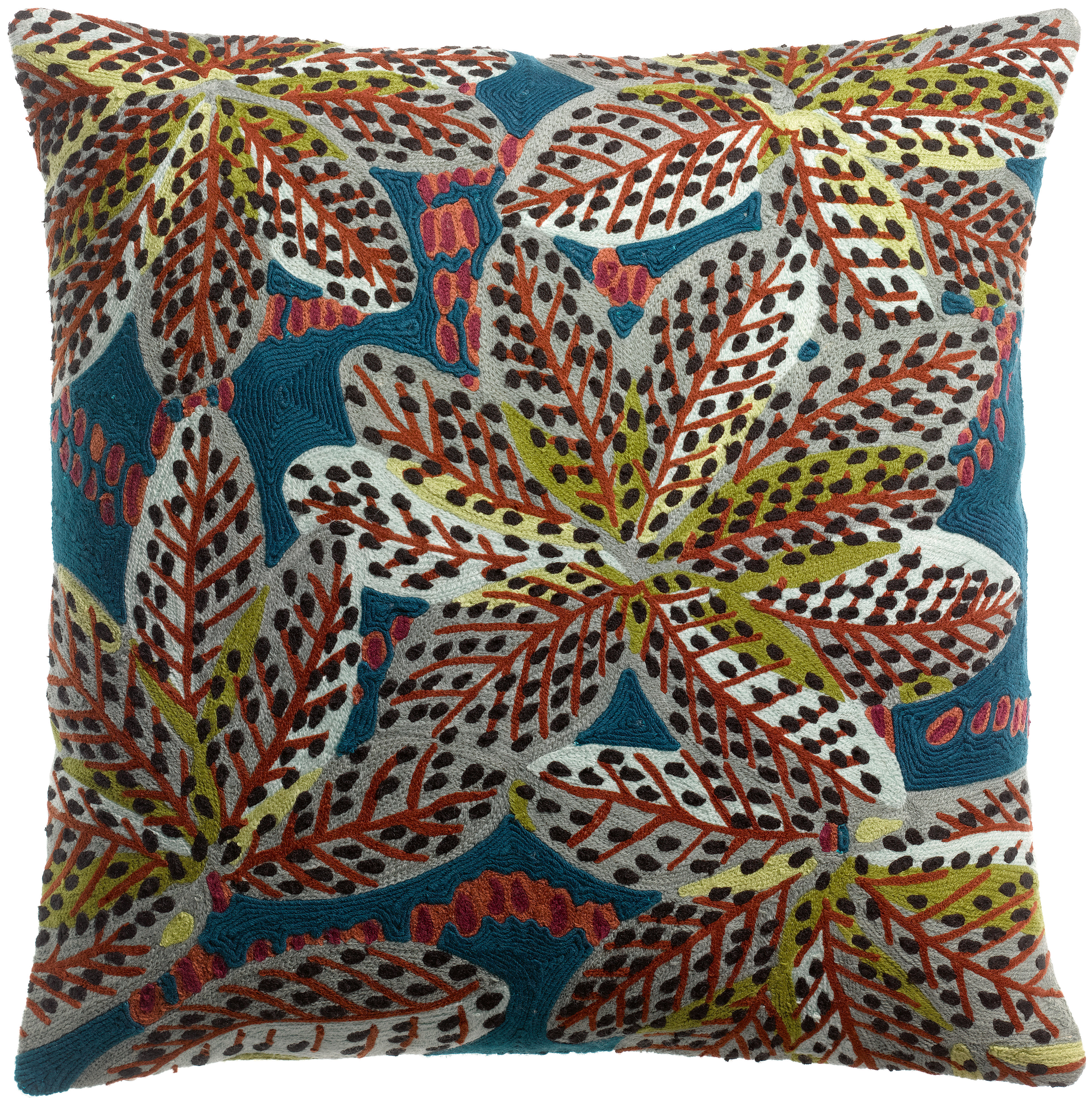 Coussin brod Ariane Ptrole 45 x 45