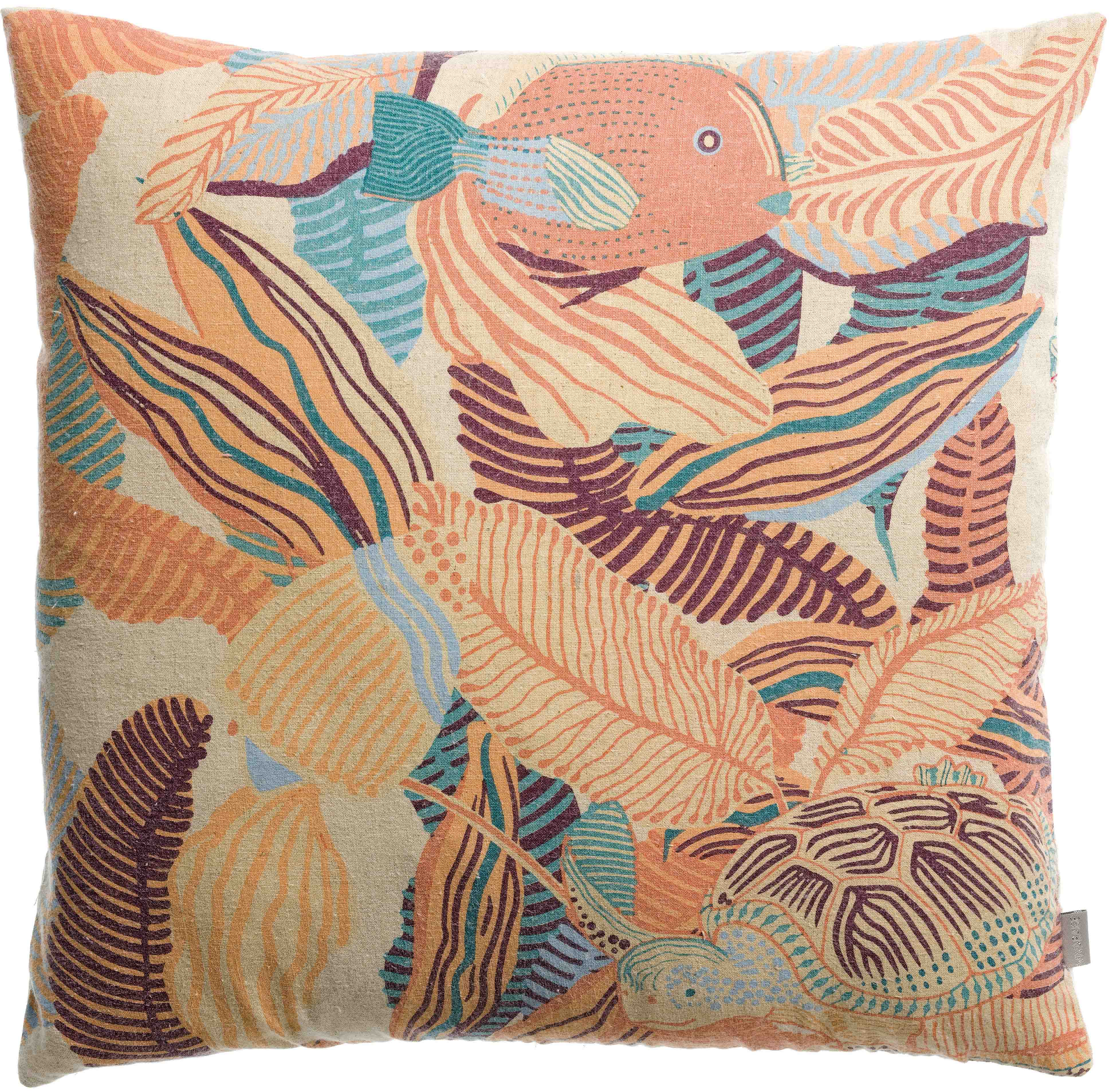 Coussin imprim Dori Papaye 45 x 45