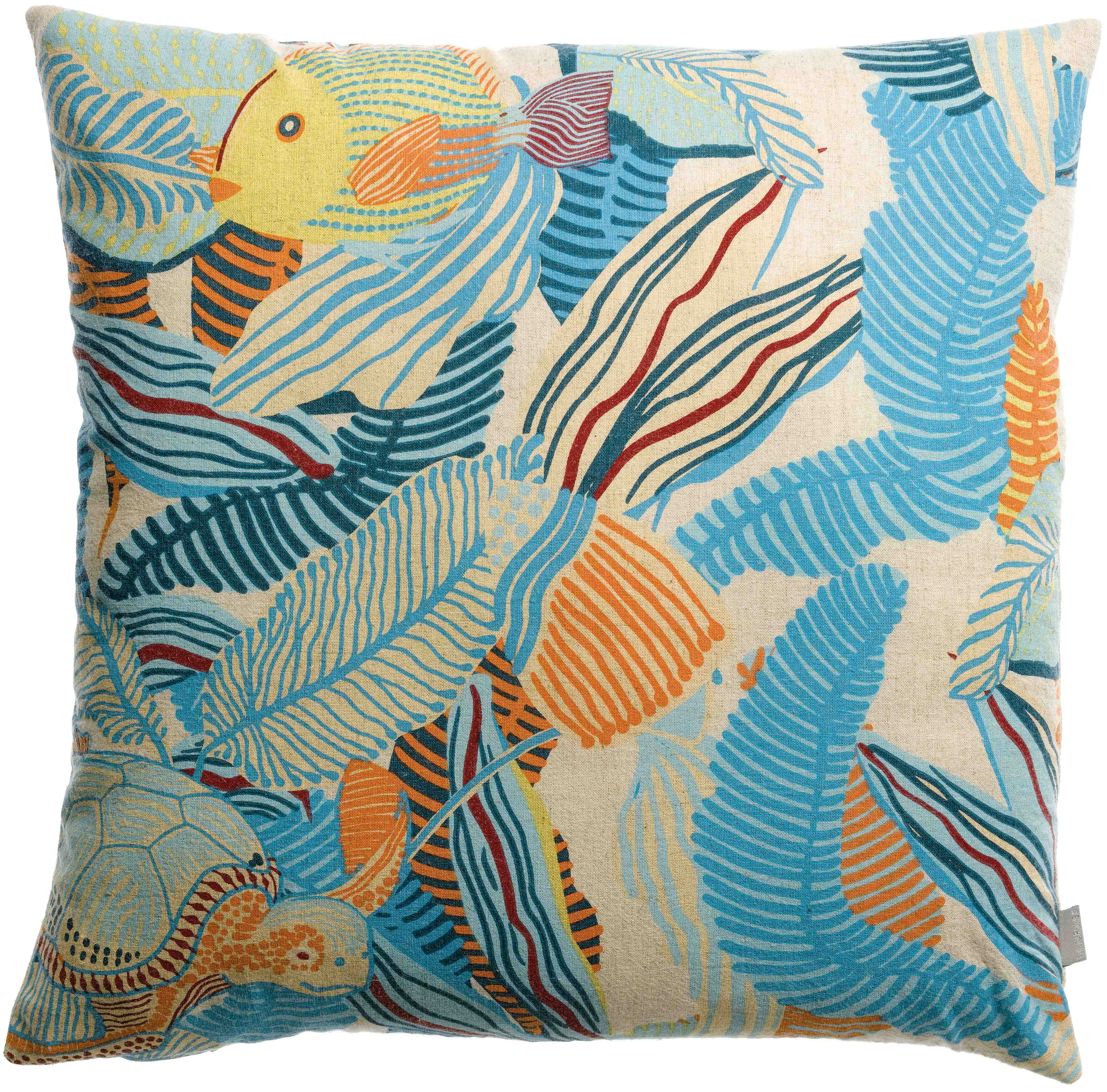 Coussin imprim Dori Lagon 45 x 45
