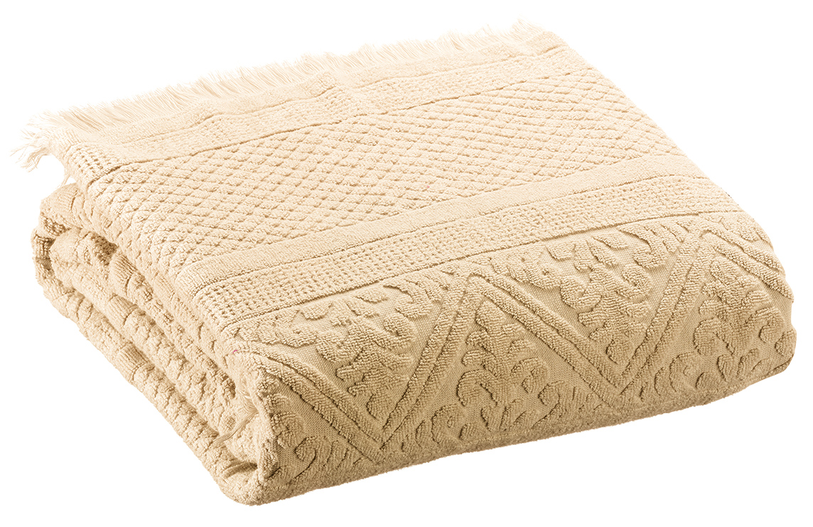Drap de bain uni Zoe Vanille 100 x 180