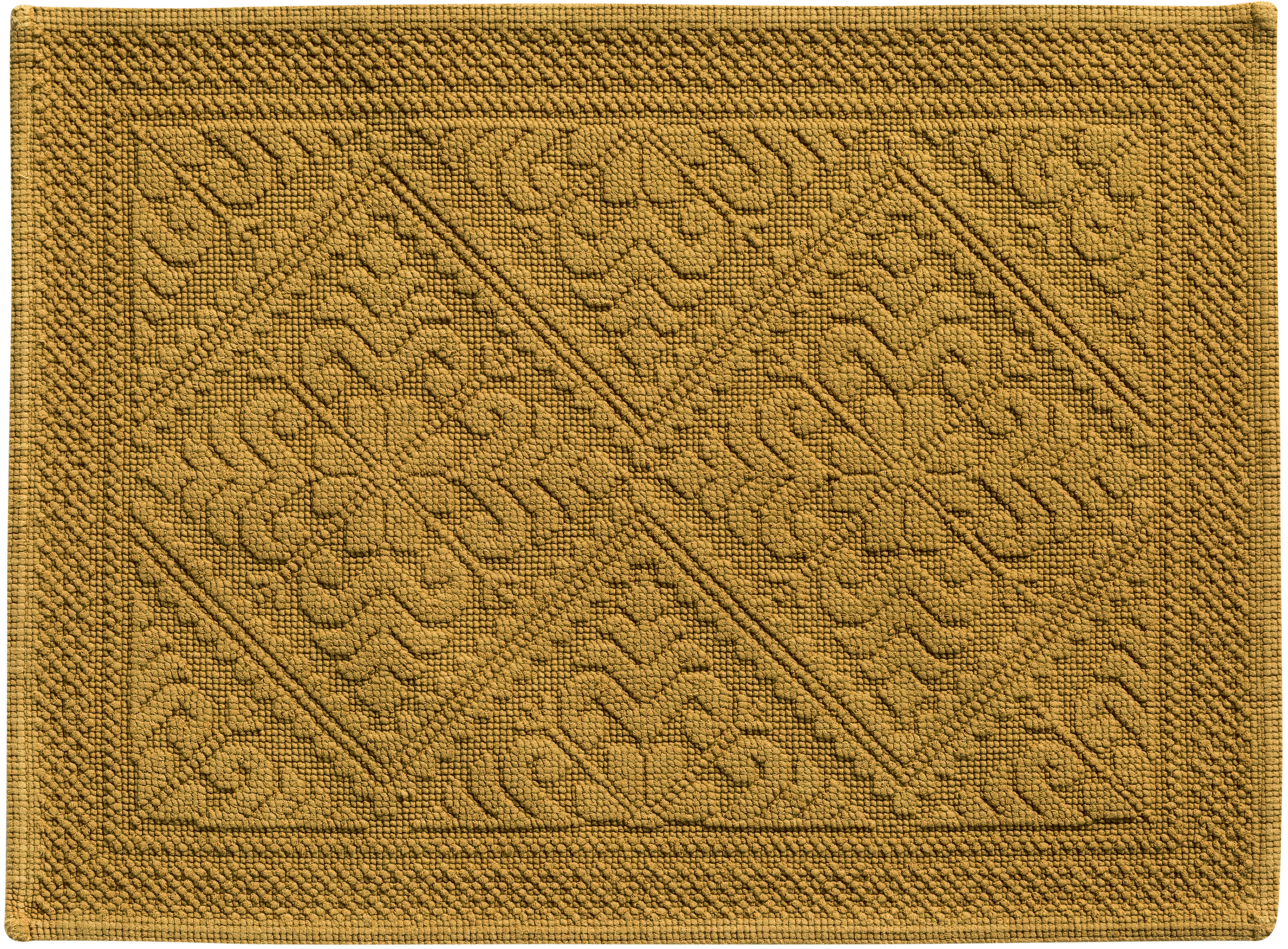 Tapis de bain uni Enzo Safran 54 x 64