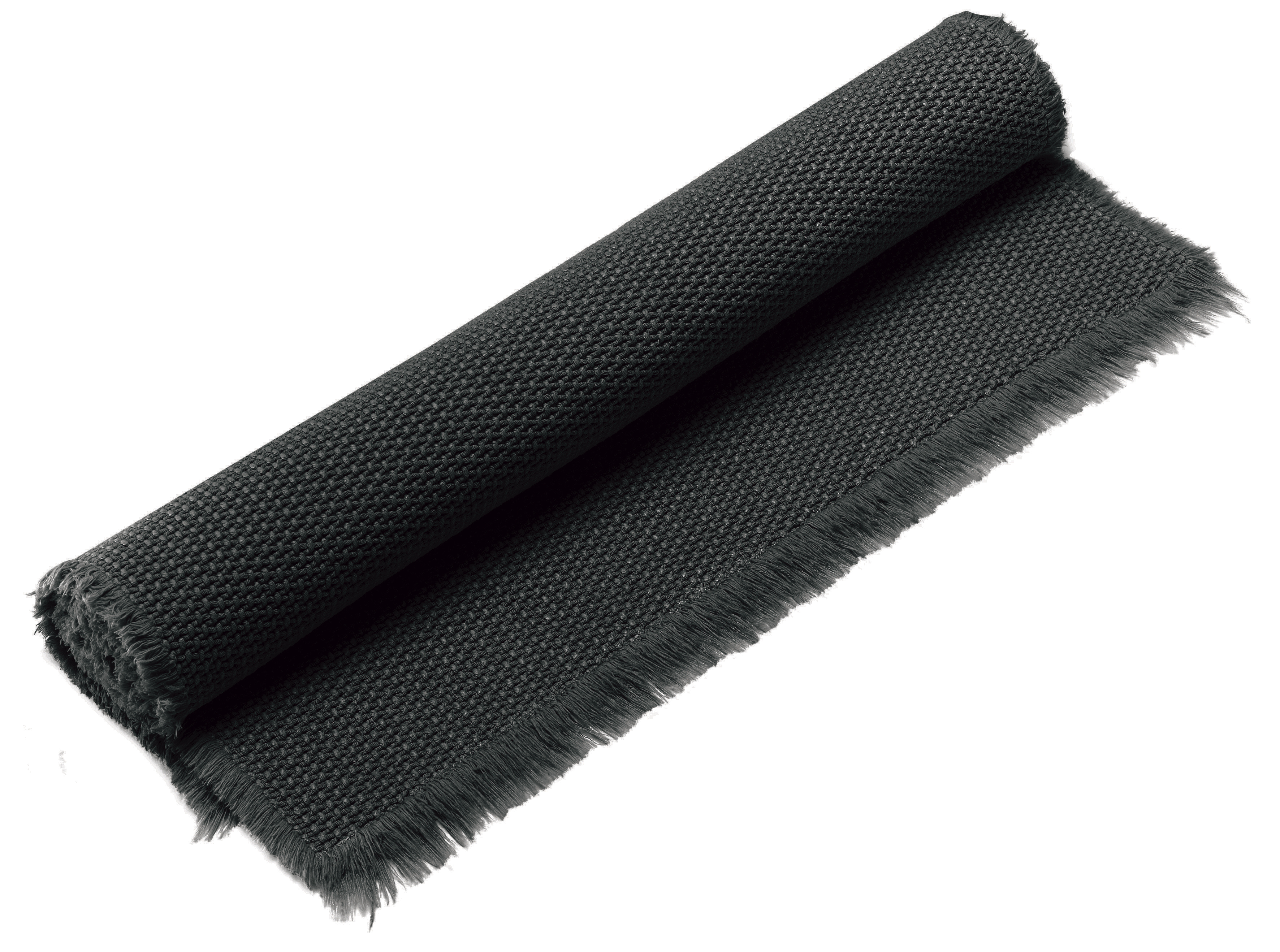 Tapis de bain uni Elly Noir 54 x 110