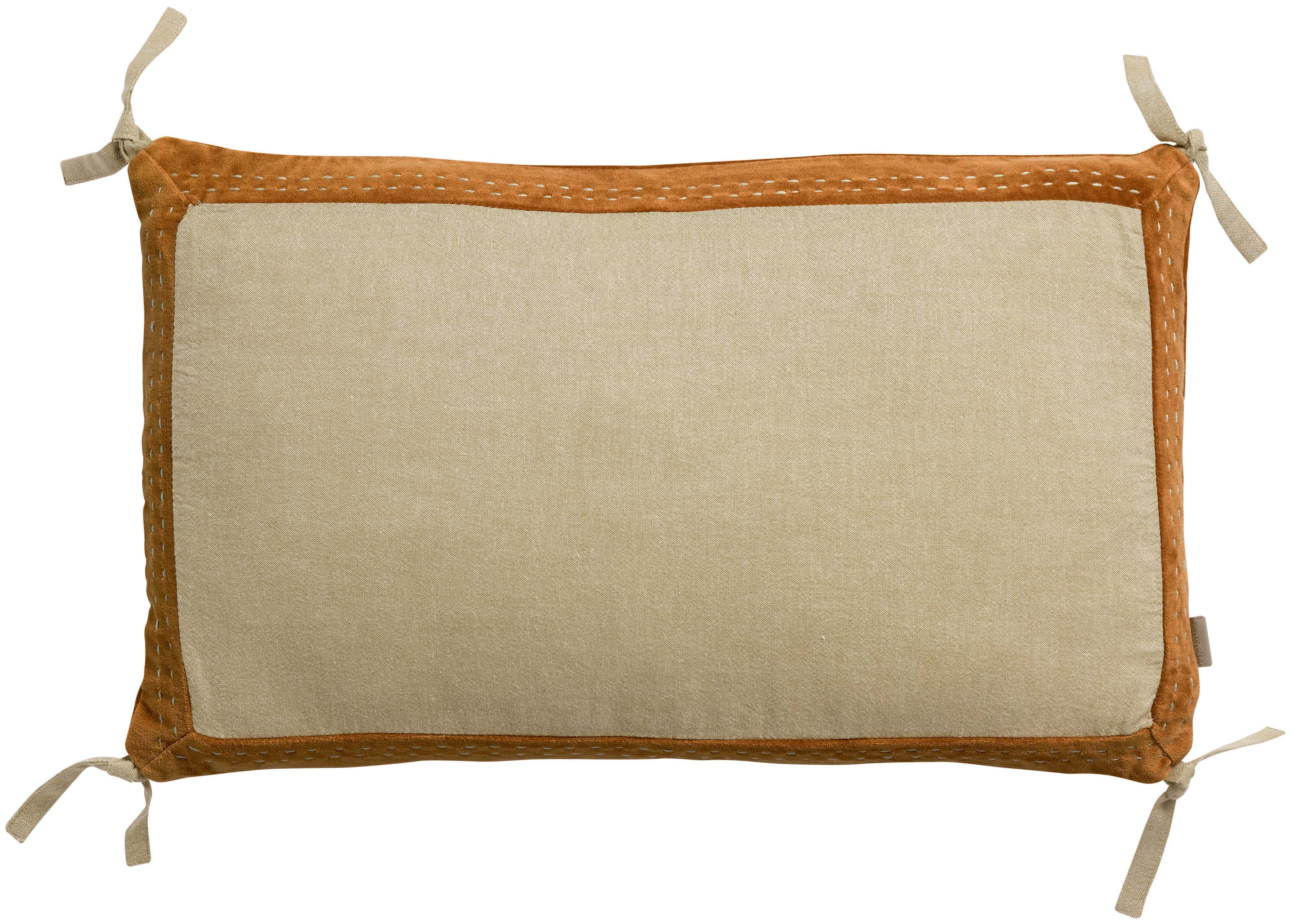 Coussin Elise Chambray Rouille 30 x 50