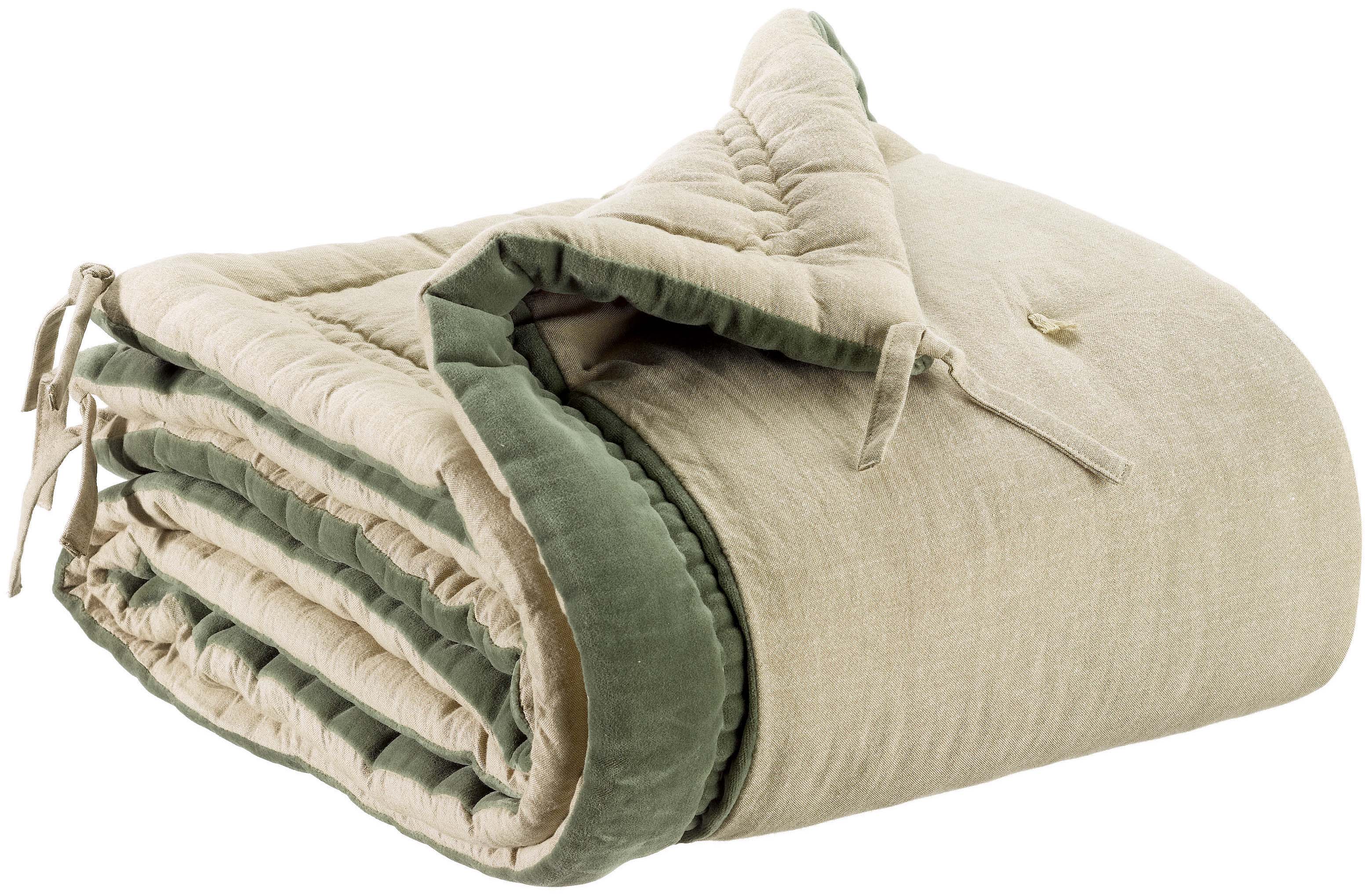 Edredon Elise Chambray Verveine 80 x 180